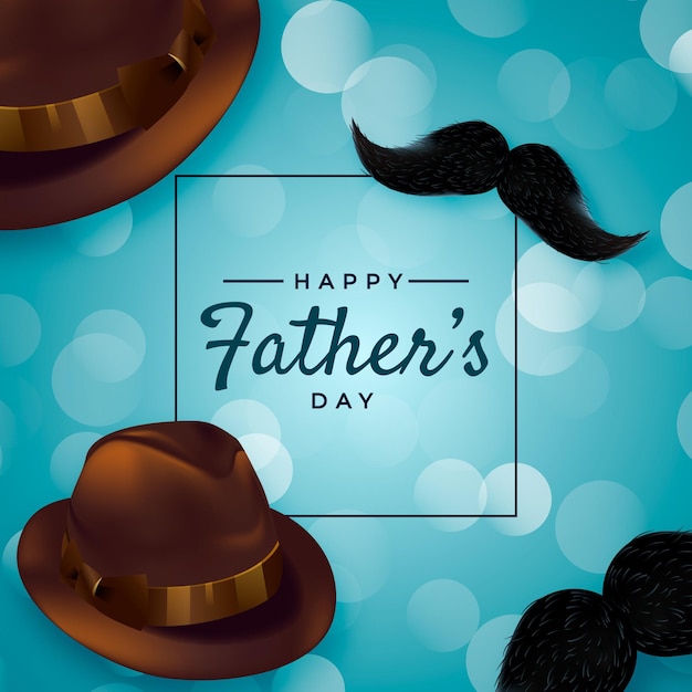 Free vector realistic design father's day hat