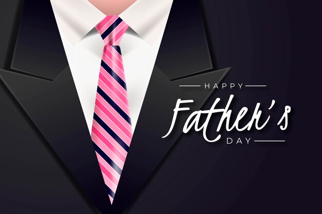 Realistic design father's day suit