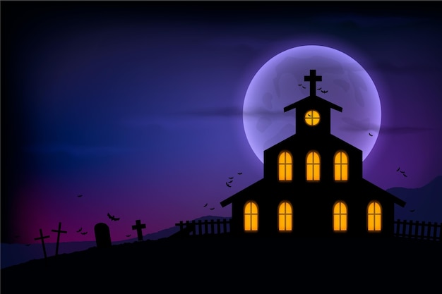 Sfondo di halloween design realistico