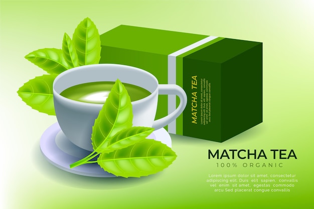 リアルなデザインの抹茶広告