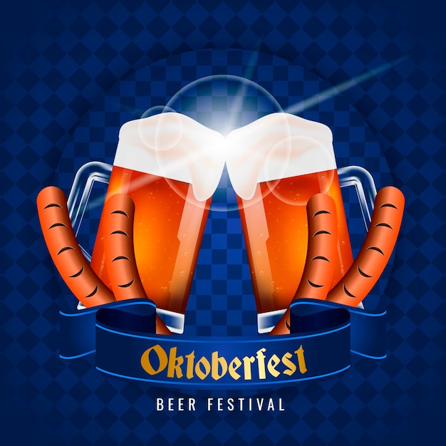 Realistic design oktoberfest celebration