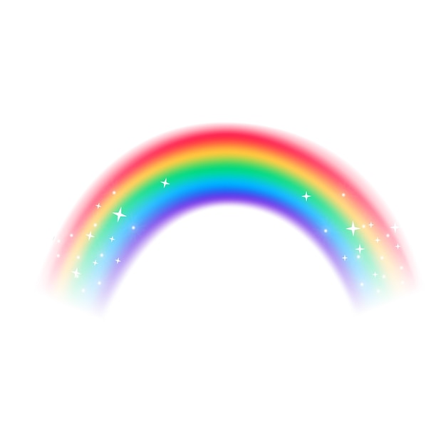 Free vector realistic design rainbow