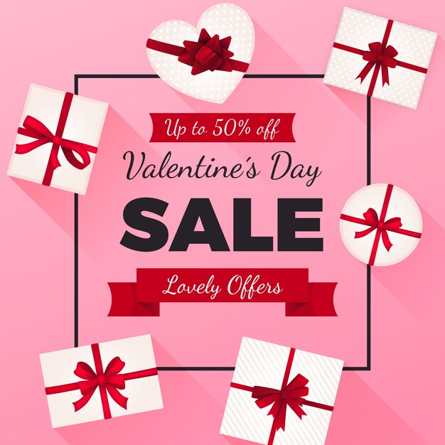 Realistic design valentine's day sale