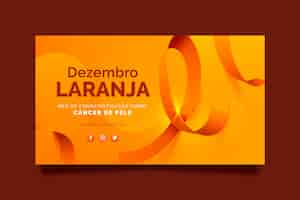 Vettore gratuito banner realistico dezembro laranja