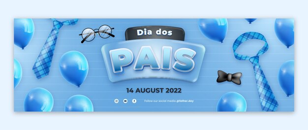 풍선이 있는 현실적인 dia dos pais twitter 헤더