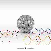 Free vector realistic disco ball