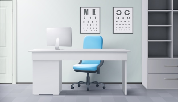 Free vector realistic doctor's office