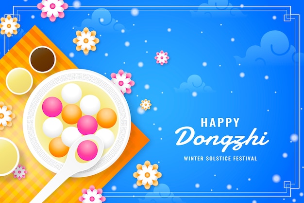 Free vector realistic dongzhi festival background