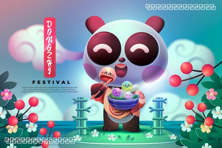 Free Vector realistic dongzhi festival background