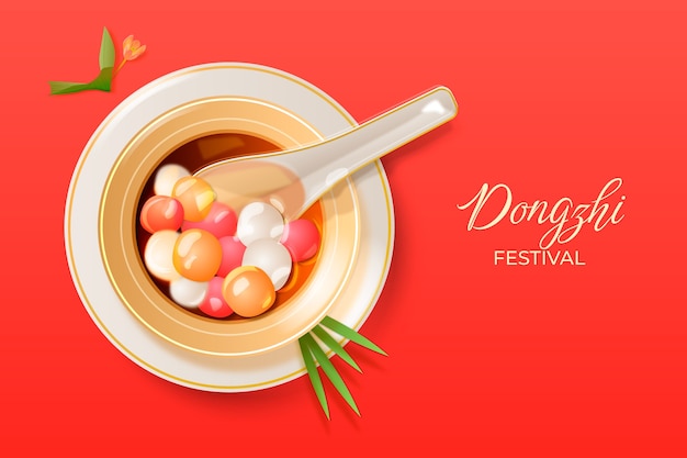 Free vector realistic dongzhi festival illustration