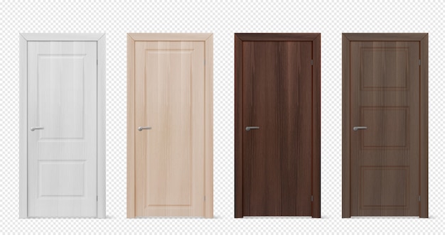 Free vector realistic door collection