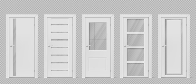 Free vector realistic door collection