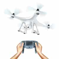 Free vector realistic drone illustration