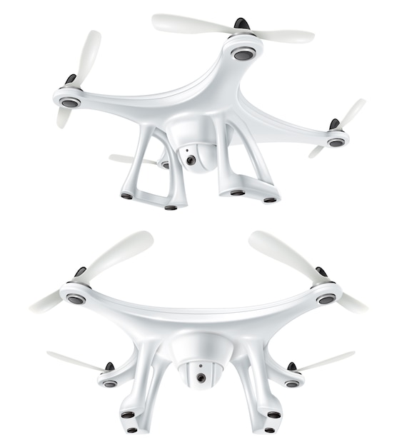 Realistic Drone Quadcopter Set