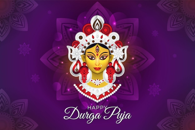 Realistic durga-puja background