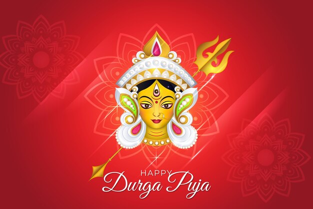 View Durga Puja Navratri Banner Background Png Images