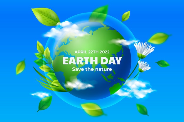 Realistic earth day background