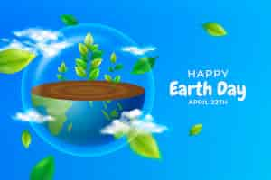 Free vector realistic earth day background