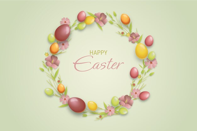 Realistic easter background