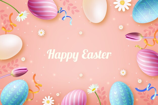 Realistic easter background