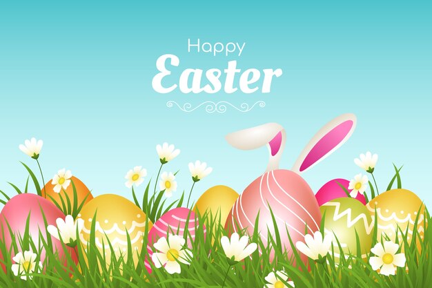 Realistic easter background