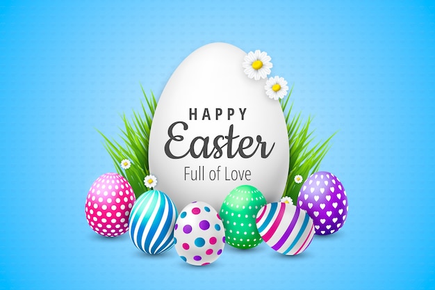 Free vector realistic easter background