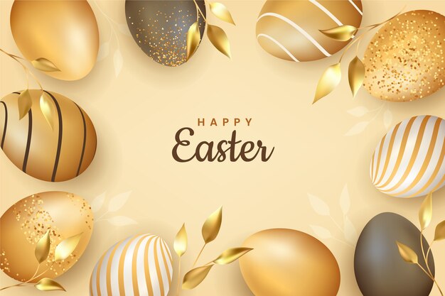 Realistic easter background