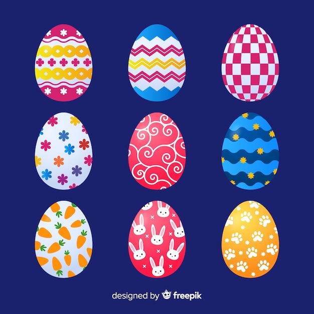 Free vector realistic easter egg collection