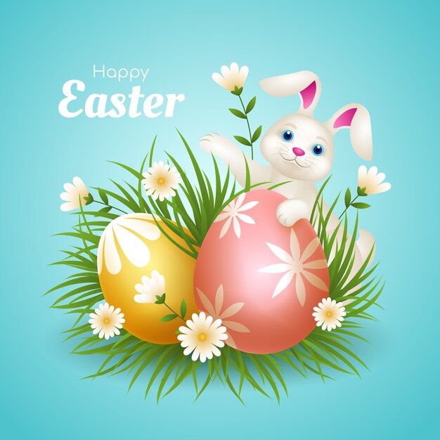 Free vector realistic easter illustration