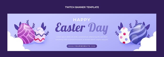 Realistic easter twitch banner