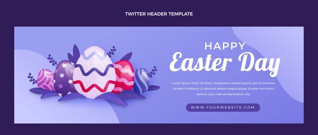 Realistic easter twitter header