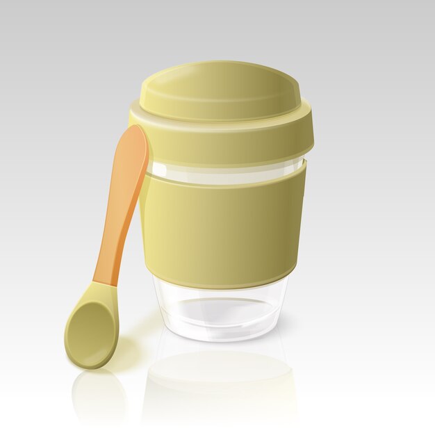 Realistic eco cup illustration