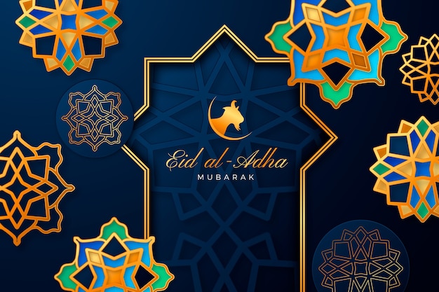 Free vector realistic eid al-adha dynamic background