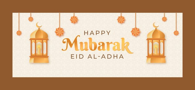 Realistic eid al-adha facebook cover