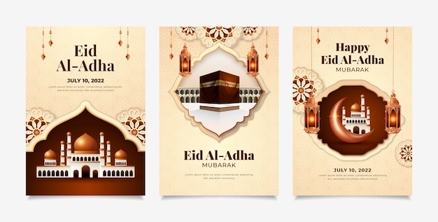 현실적인 eid al-adha mubarak 카드 컬렉션