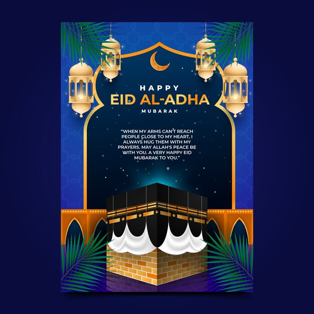 Realistic eid al-adha poster