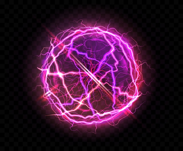 Free vector realistic electric ball or abstract plasma sphere