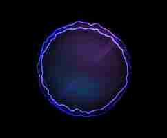 Free vector realistic electric circle or abstract plasma round