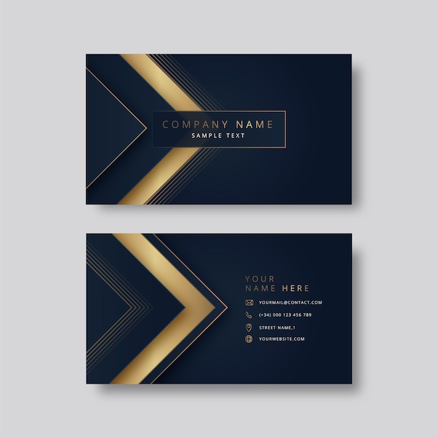 Free vector realistic elegant business card design