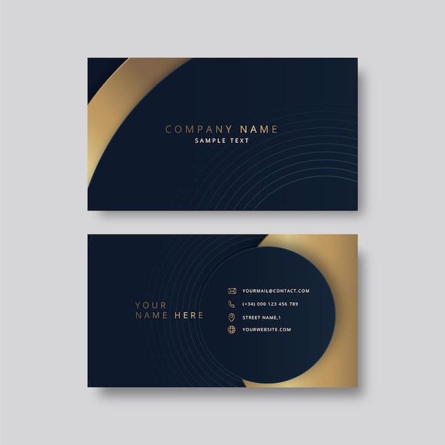 Free vector realistic elegant business card design