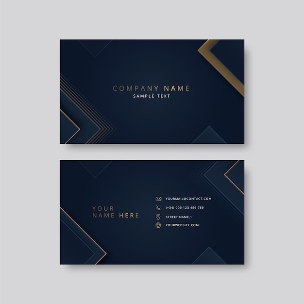 Free vector realistic elegant business card design