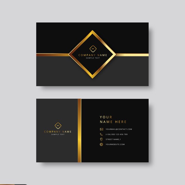 Realistic elegant business card design