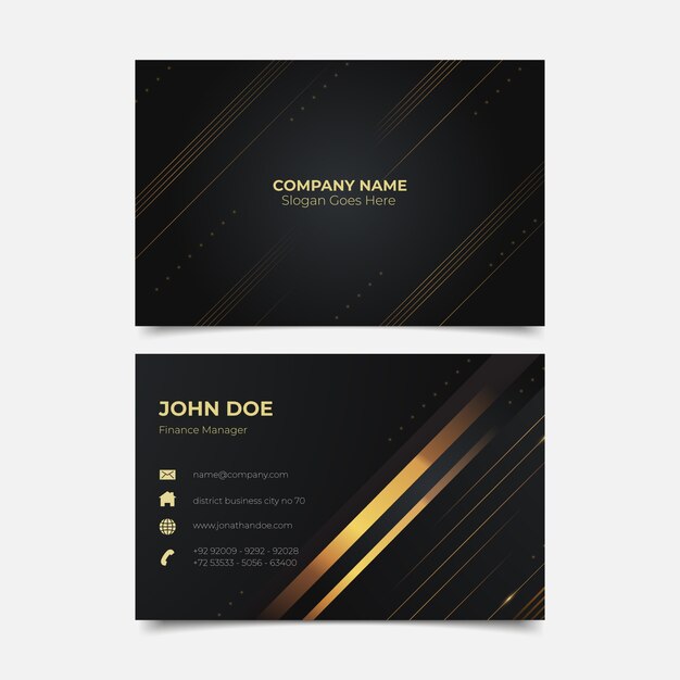 Free vector realistic elegant business card design