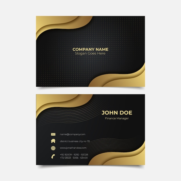 Free vector realistic elegant business card design