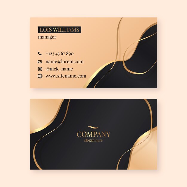 realistic elegant business card template