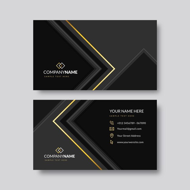 Realistic elegant business card