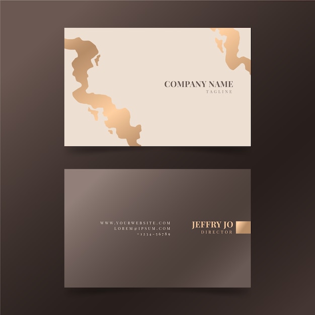 Realistic elegant business card