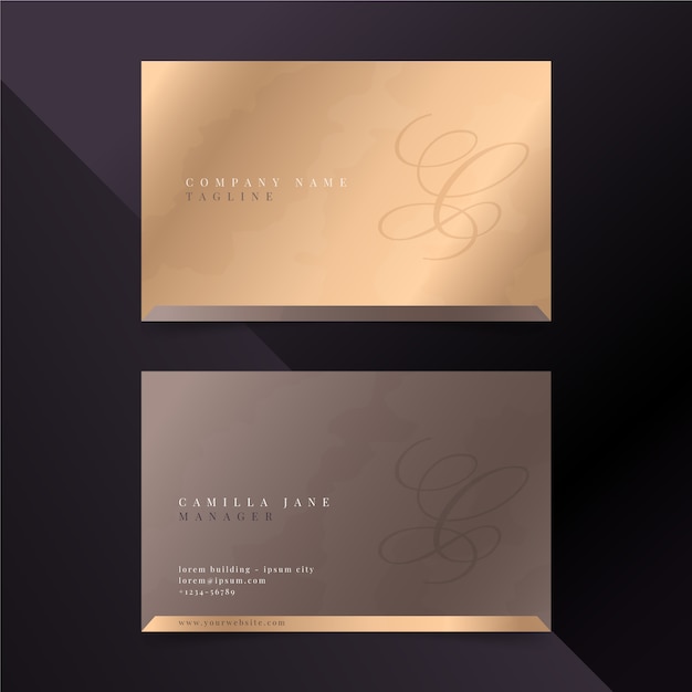 Free vector realistic elegant business card