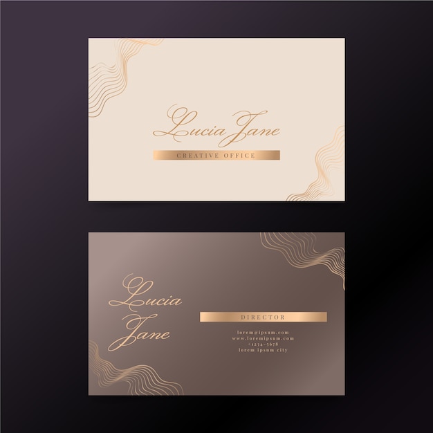 Realistic elegant business card