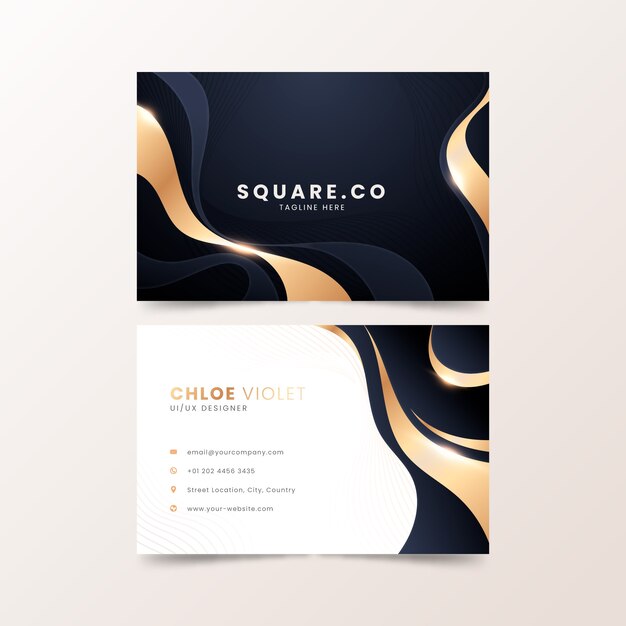 Realistic elegant business card